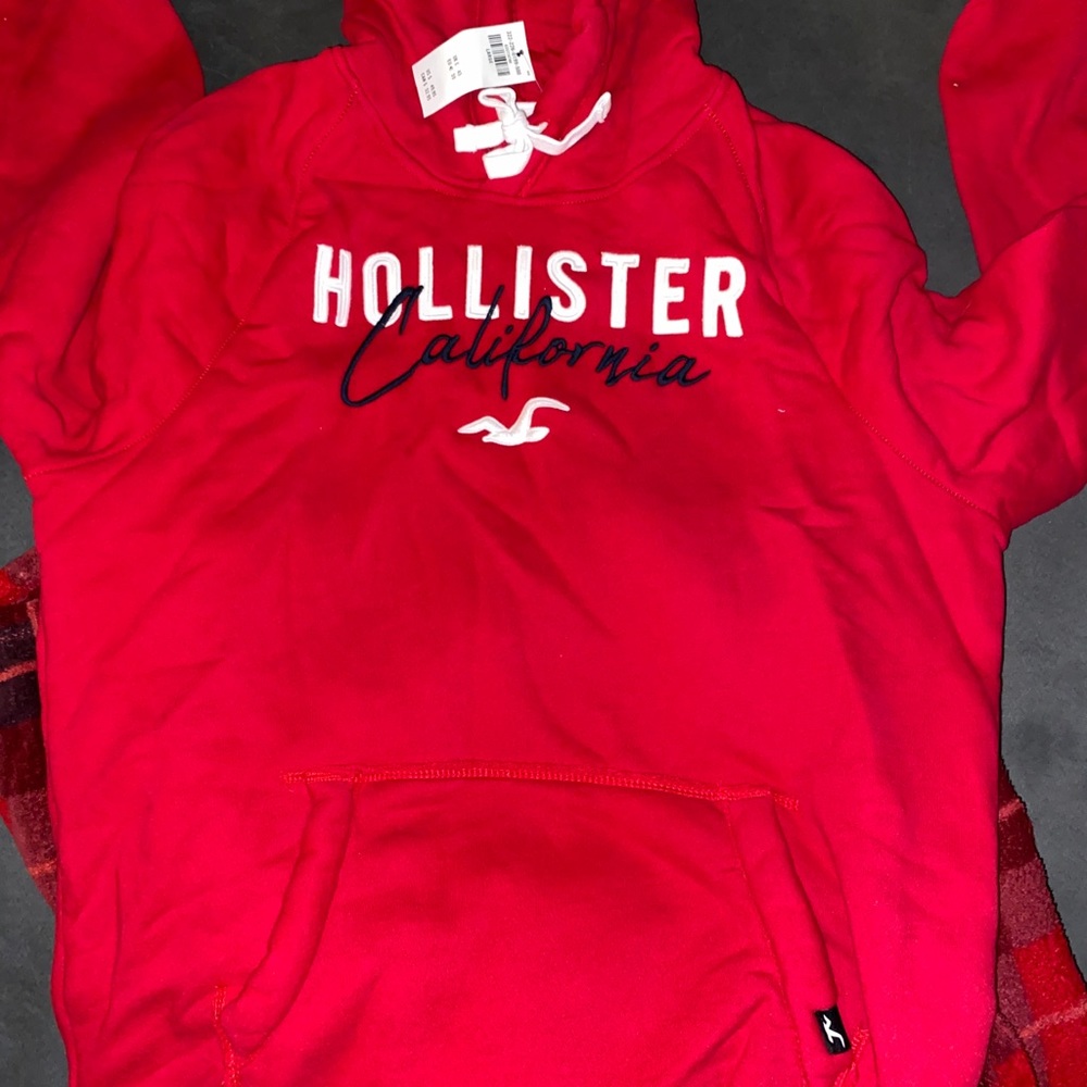 hollister red sweater